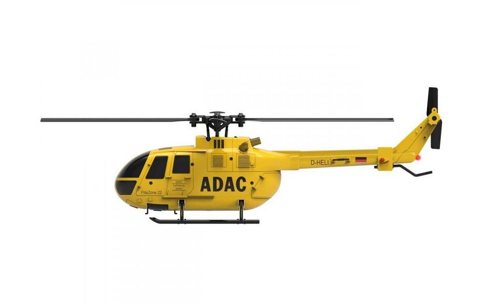 Helikopter Bo105 ADAC 4-Kanal, 6G, RTFKleiner Singlerotor BO-105 Hubschrauber in ADAC Lackierung mit 6G Gyro