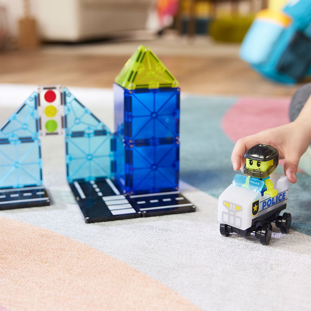 magna-tiles magnetische tegels police patrol - 20st