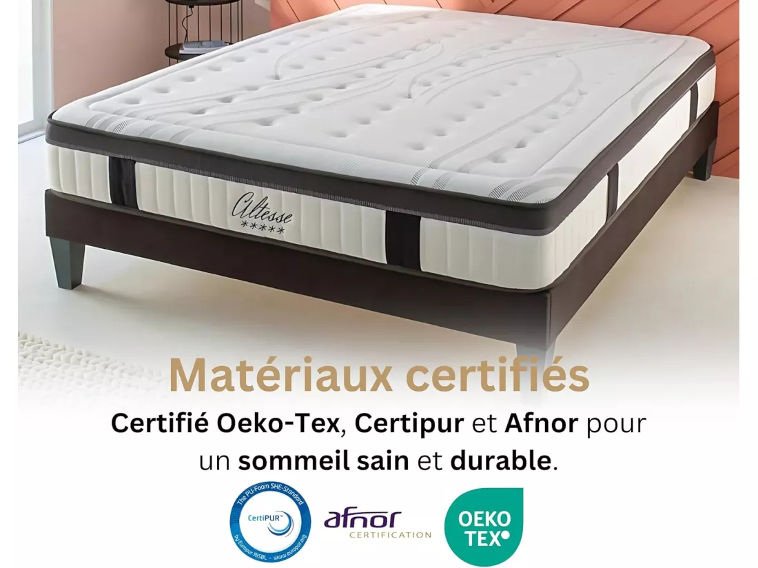Matelas Altesse Mousse Haute densité Accueil Mémoire de Forme Ferme - 26 cm - 180 x 200 cm