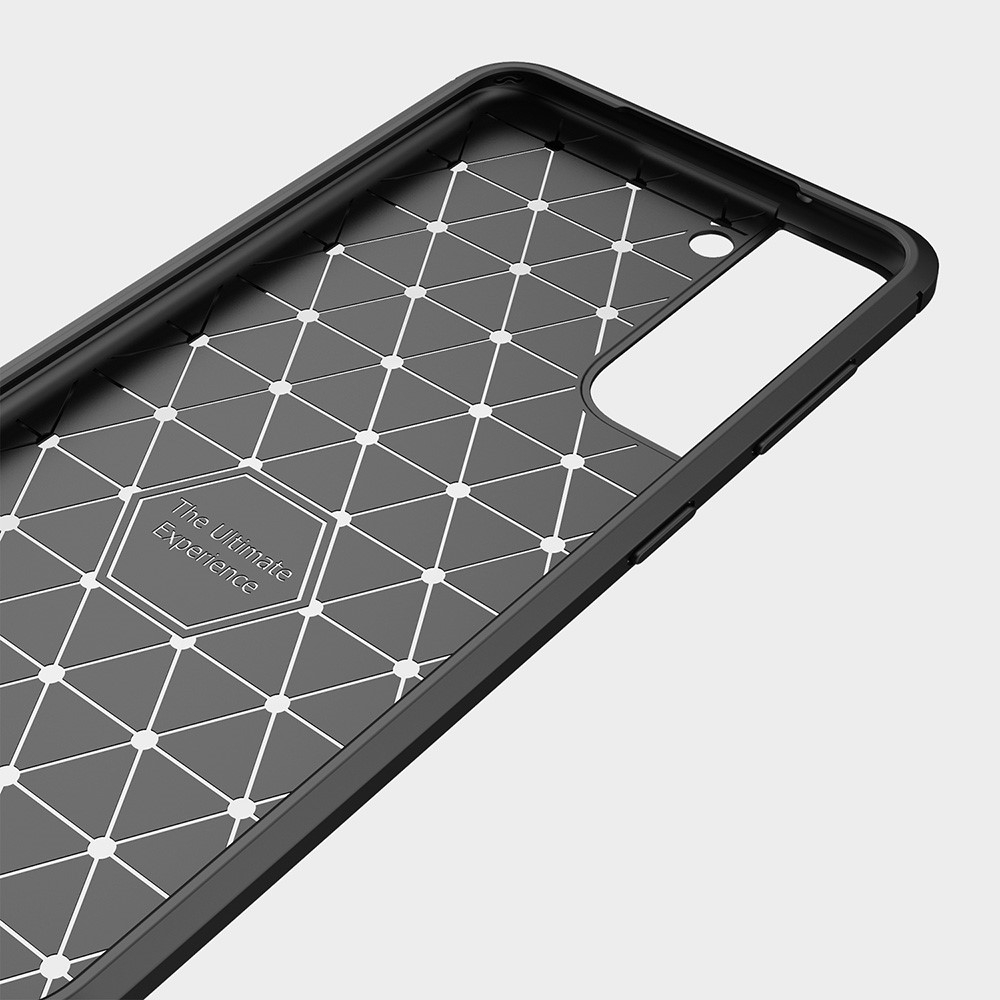 Samsung Galaxy S21 FE 5G Gummi Case Schutzhülle Carbon Look - Dunkelblau