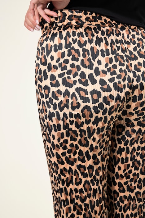 Culotte, weites Bein, Plissee, Elastibund