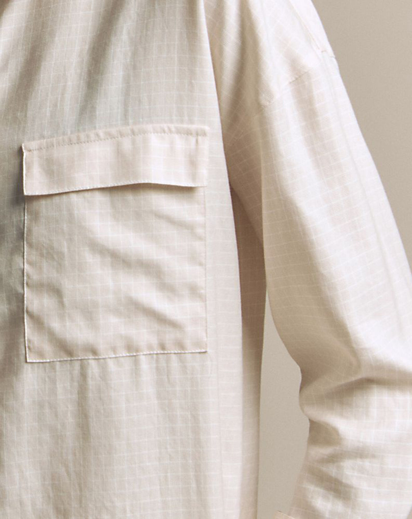 Devernois Chemise Canada à petits carreaux rose poudré