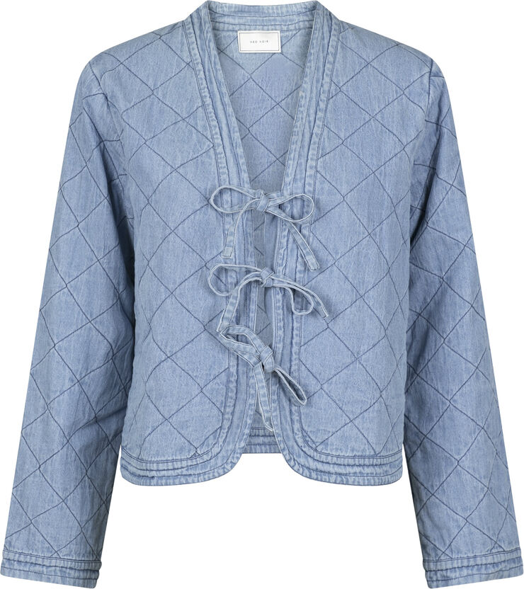 Neo Noir Dubbie Denim Quilt Jacket Blue