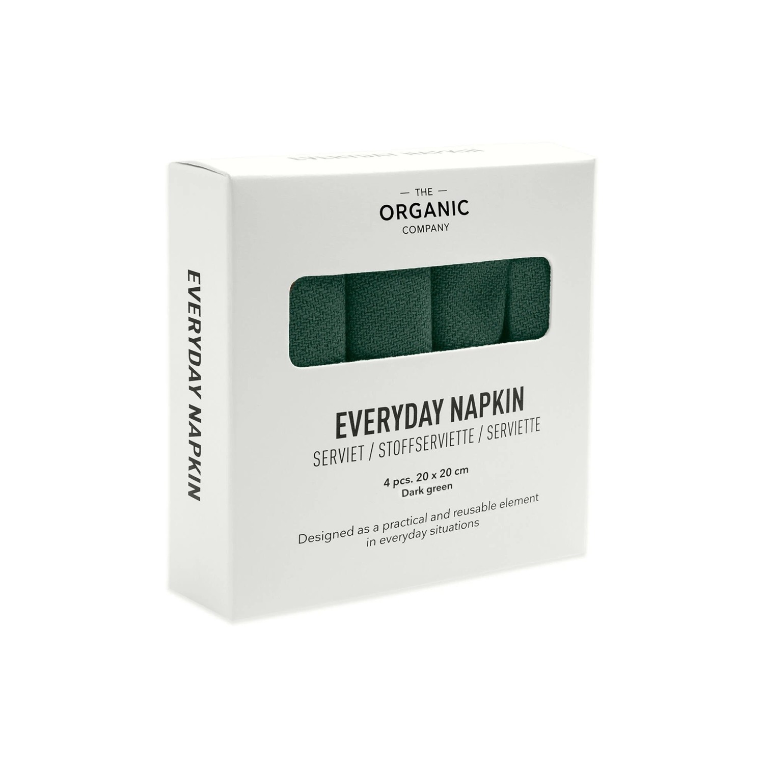 The Organic Company Stoffservietten 4er-Pack Everyday Napkin Dark Green