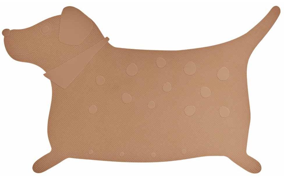 Badewanneneinlage Hunsi Dog BraunSilikonmatte im Hund Design