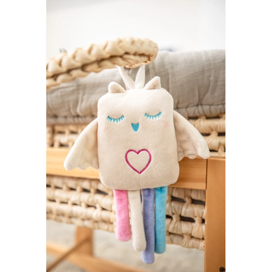 Lulla doll by RoRo Einschlafpuppe Lulla Eule creme, blau , rosa, lila