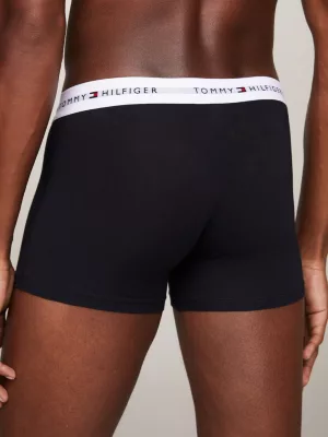 Conjunto com 3 Cuecas Boxer com Cós Elástico e Logo Essencial