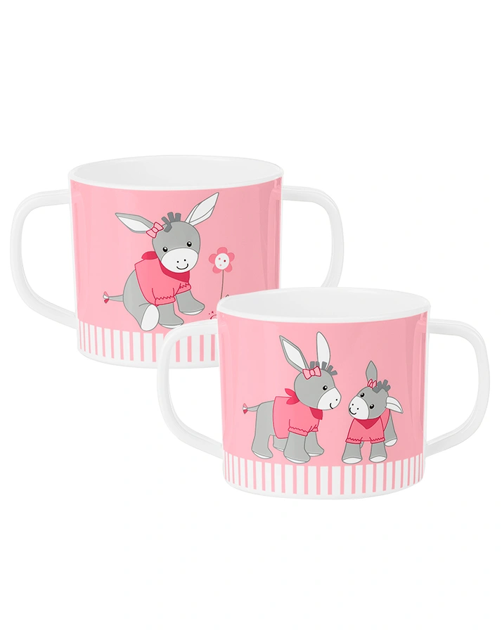 Kindergeschirr-Set EMMI GIRL 4-teilig in weiß/rosa