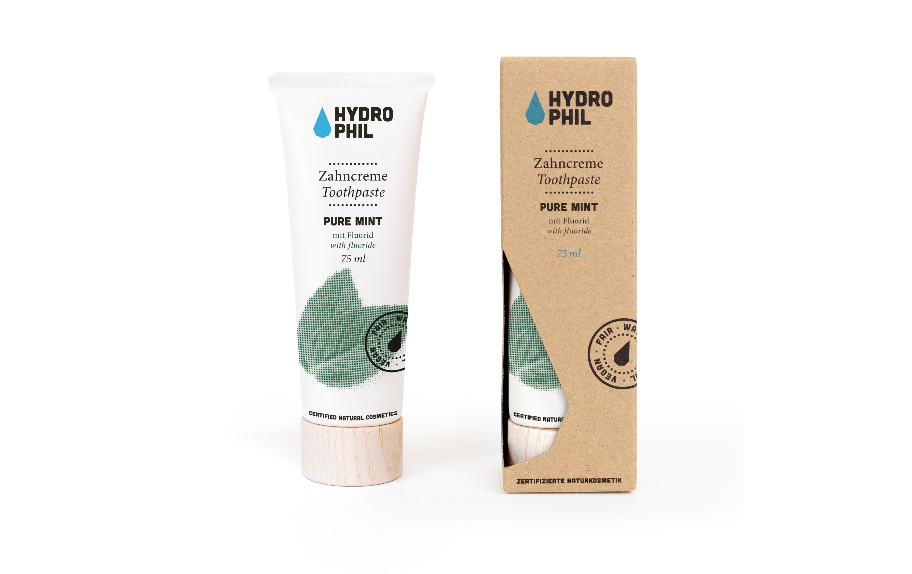 Zahncreme Pure Mint 75 mlNatürliche und vegane Zahnpasta mit Fluorid und frischem Pfefferminz-Geschmack