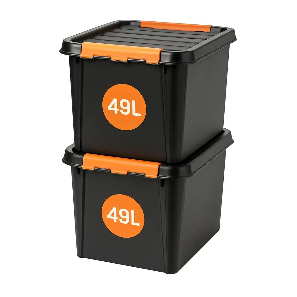 SmartStore Stevige Opbergbox 49L Set van 2 - 59x39x34cm