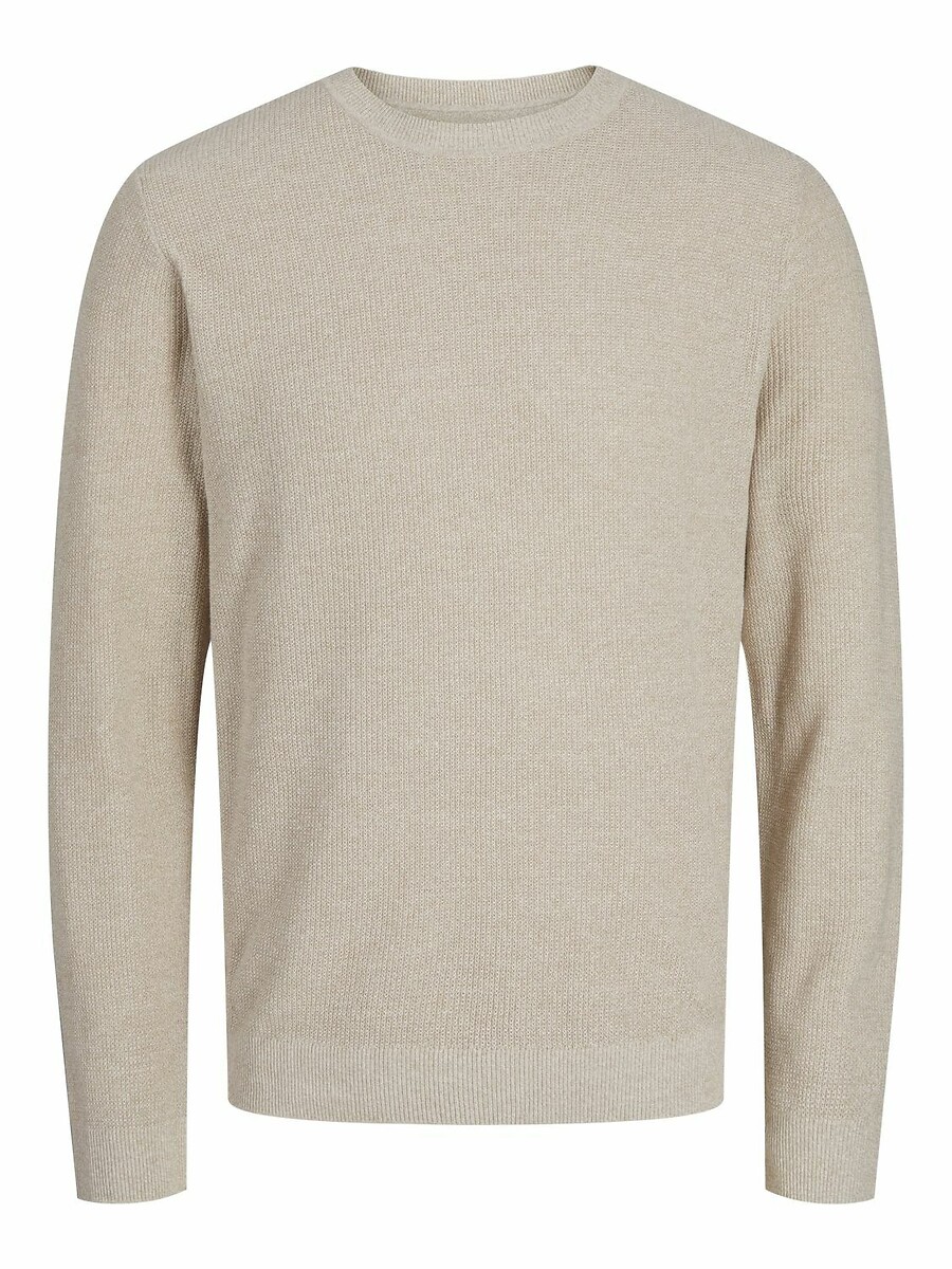 JACK & JONES<br>Suéter de algodão com gola redonda