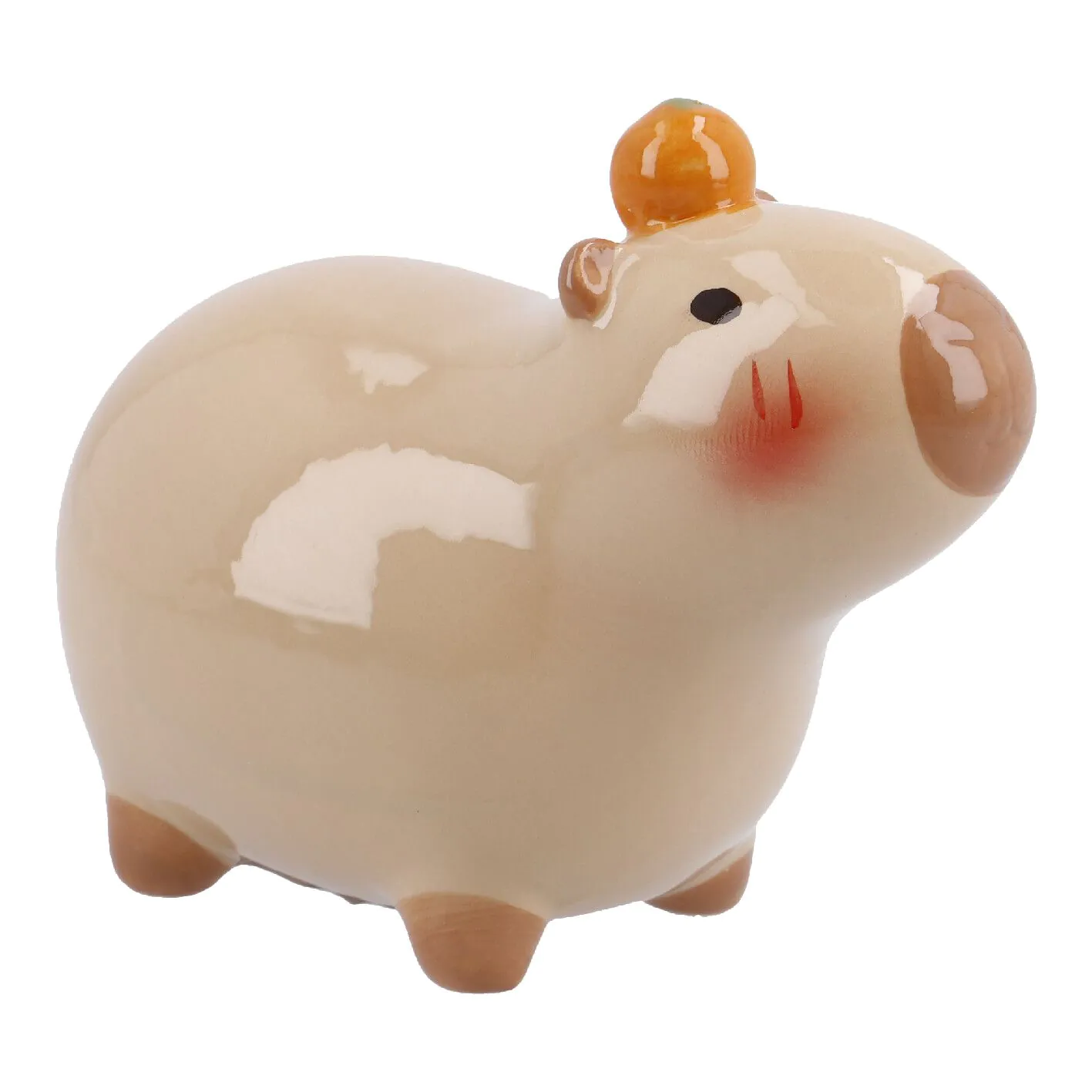 Capybara, bauchig/hellbraun, 10.6 x 8.7 cm
