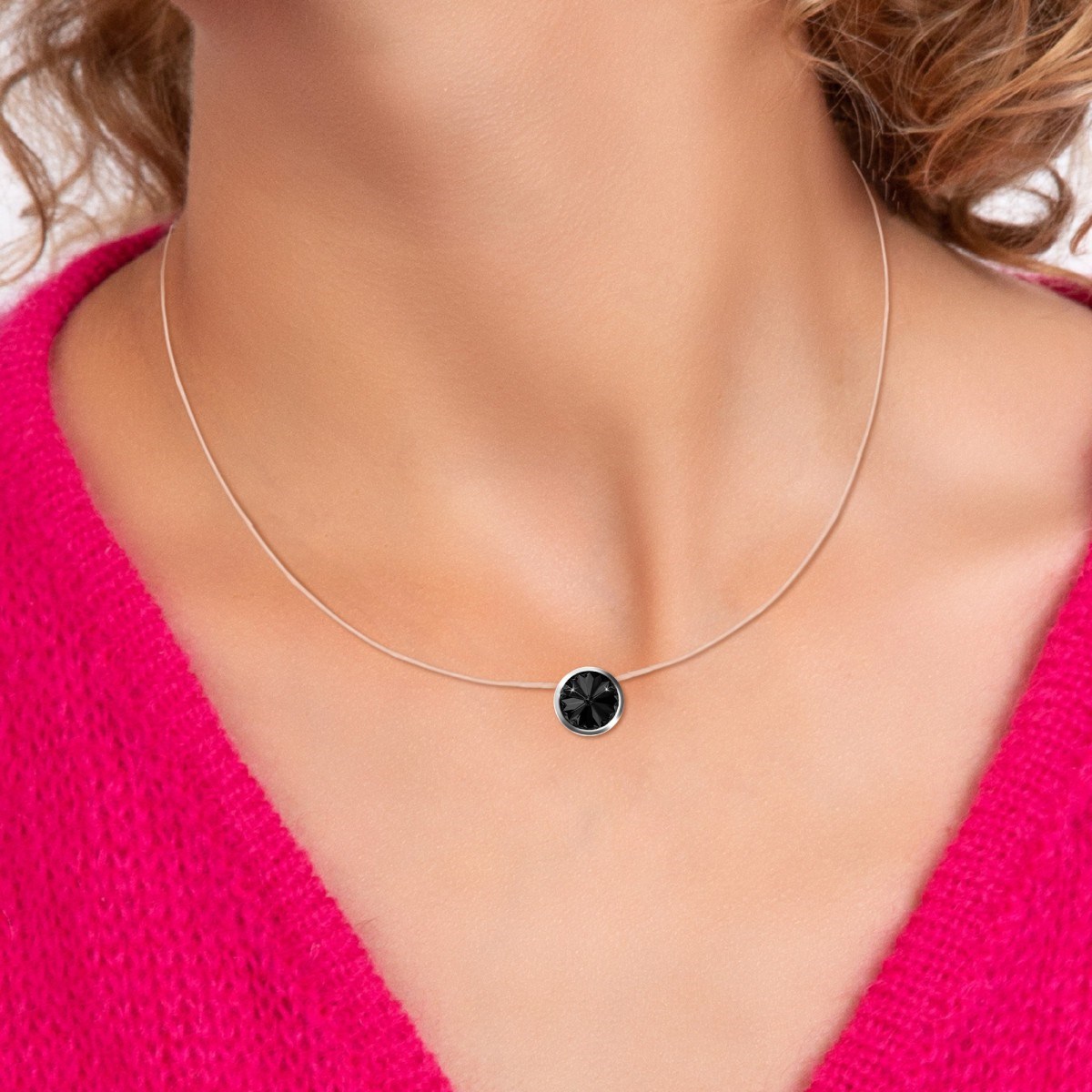 Collier SC Crystal ornée d'un cristal scintillant