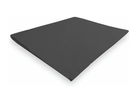 Drap plat en coton percale 240x300 cm CAMILLE anthracite, par songe de camille