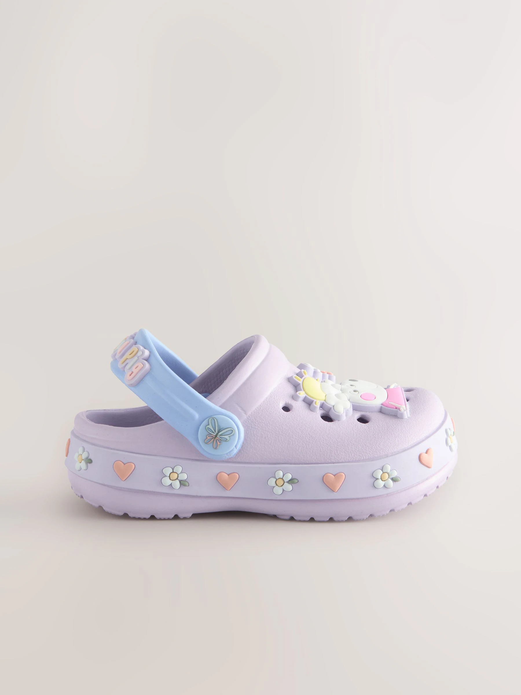 Lila-paars - Klompen met Peppa Pig details