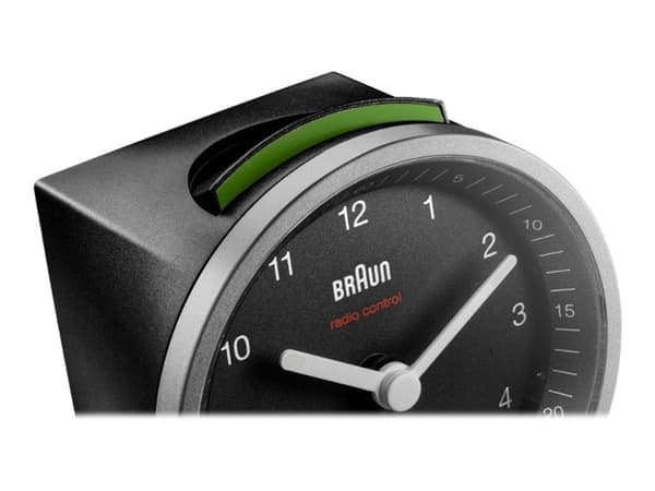 Braun BC07 - Alarmklokke - rund - kvarts - skrivebord - svart