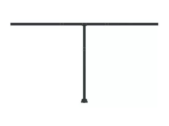 Jeu de poteaux d'auvent anthracite 450x245 cm fer