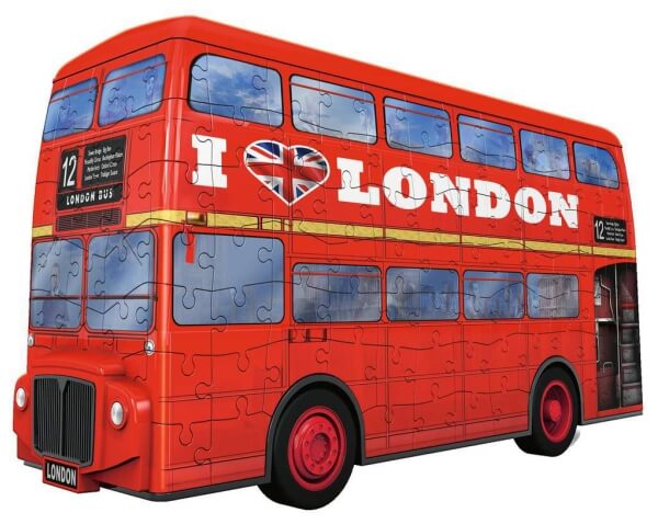 Ravensburger 3D Puzzle London Bus 12534 - 216 Teile - Das berühmte Fahrzeug Londons als 3D Puzzle für Erwachsene und Kin