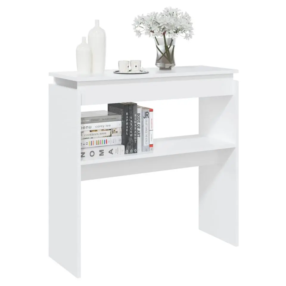 vidaXL - Bijzettafel - Wit - Bewerkt hout