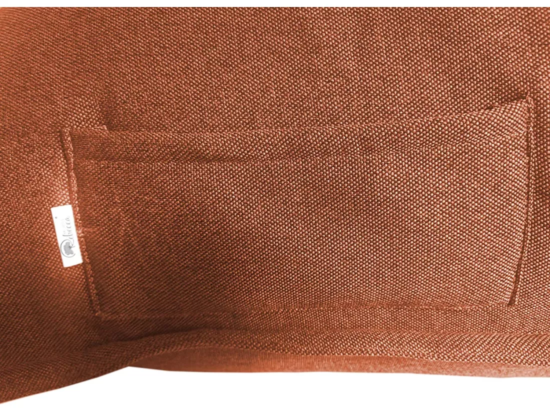Housse Pouf Poire Fermeture Éclair Polyester Orange 50x110x130
