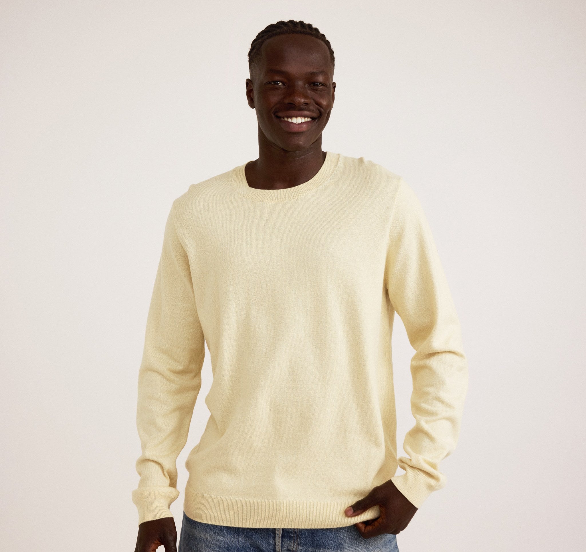 COTTON<br>Soft Knit Crewneck Sweater