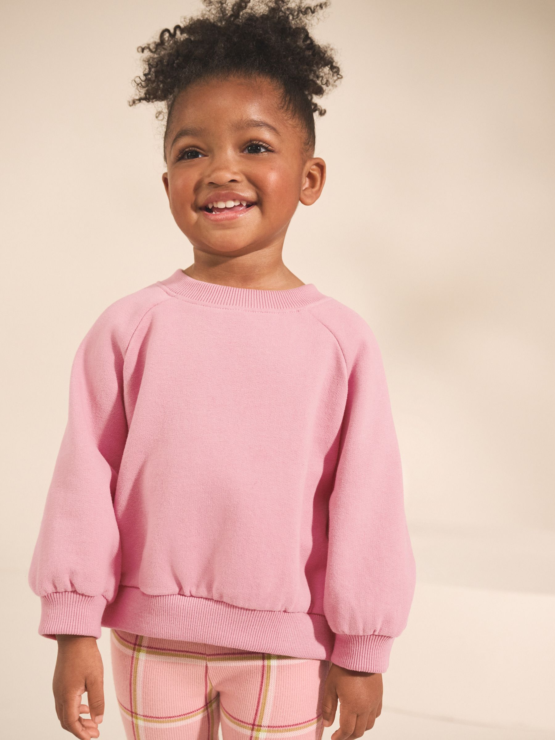 Roze - Sweatshirt met ronde hals (3 mnd - 7 jr)