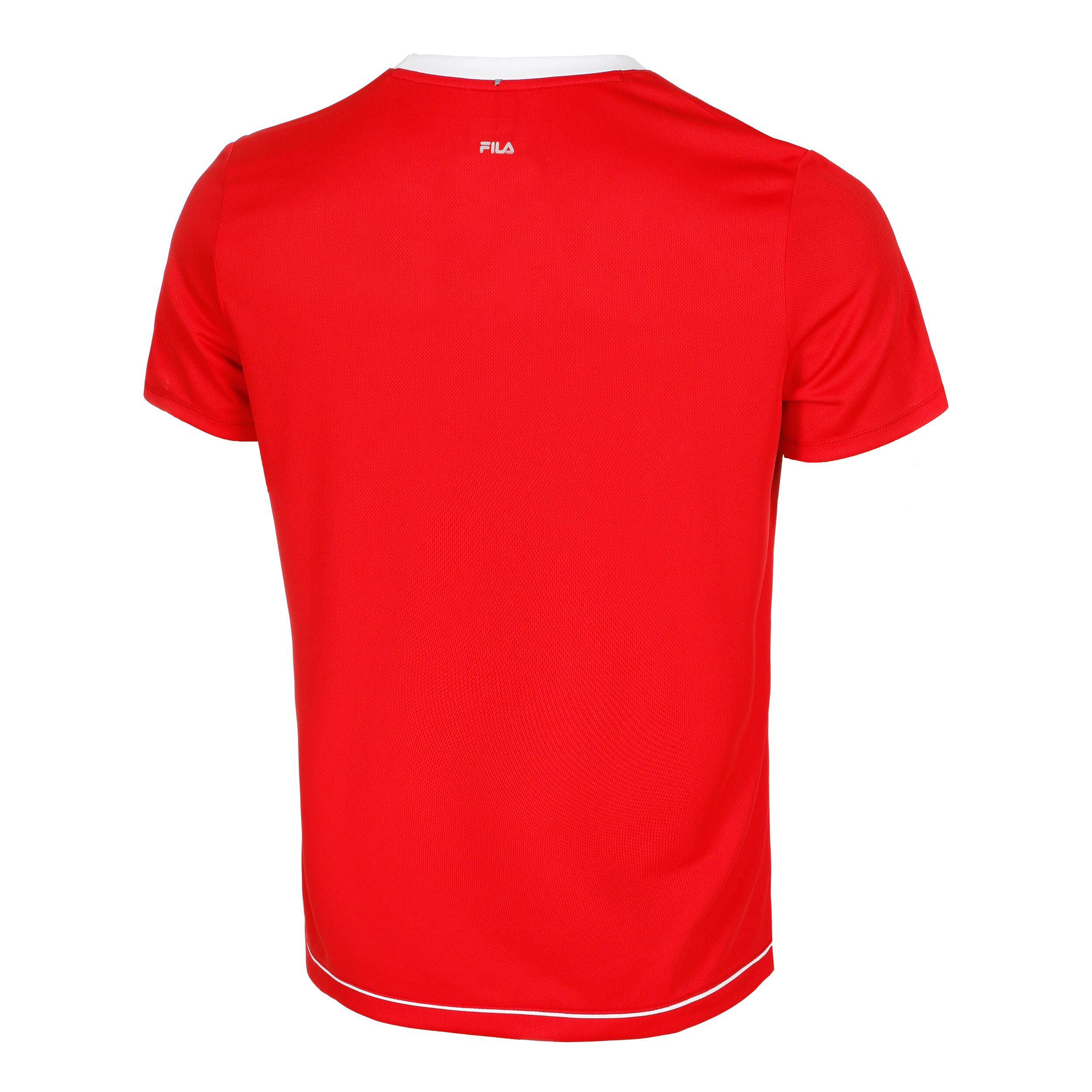 Fila Elias T-shirt Hommes - Rouge , Blanc