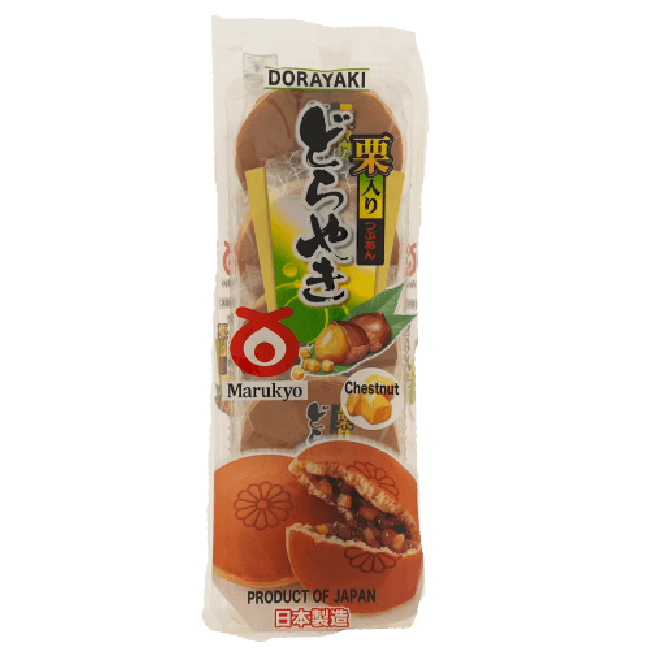 Marukyo Japanse Pannenkoek met Kastanje en Azuki Bonen 5st 320g