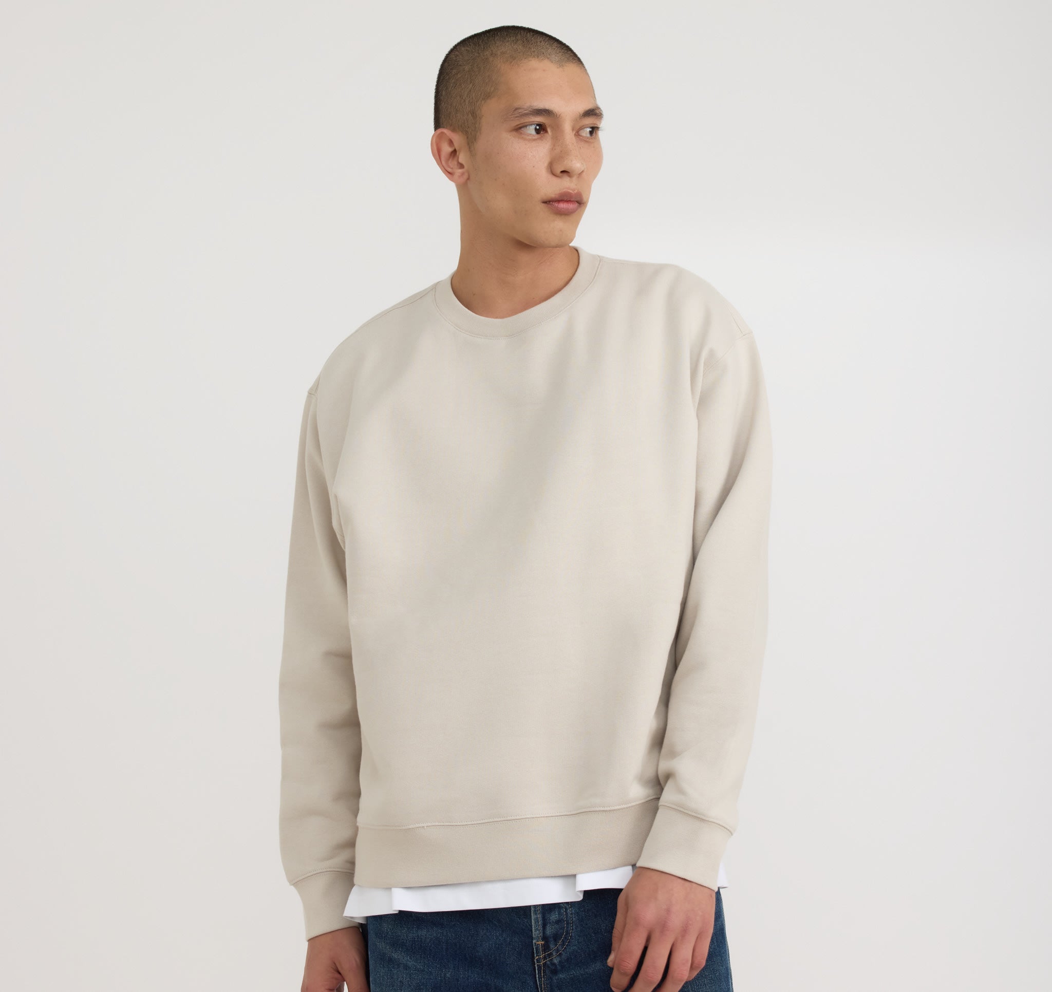 ORGANIC COTTON<br>Weekend Boxy Fit Crewneck Sweatshirt
