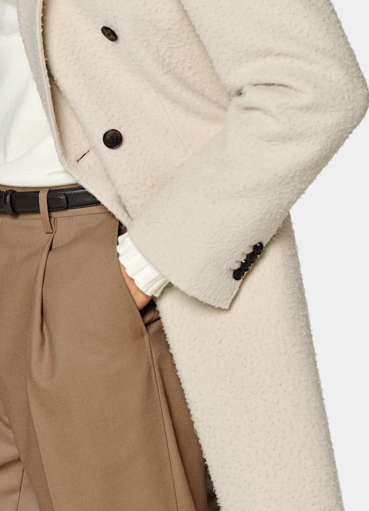 Manteau long sable