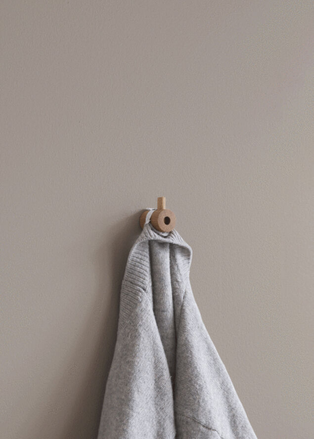 Moebe Wooden Wall Hook, Smoked Oak Oak