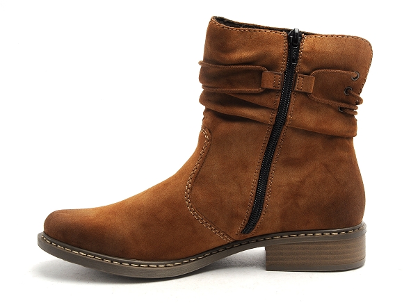 Rieker boots bottine plates femme z4197 marron