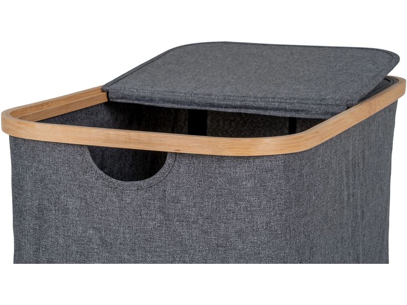 House Nordic Wäschekorb  Noto 90 l, Grau Wäschesammler