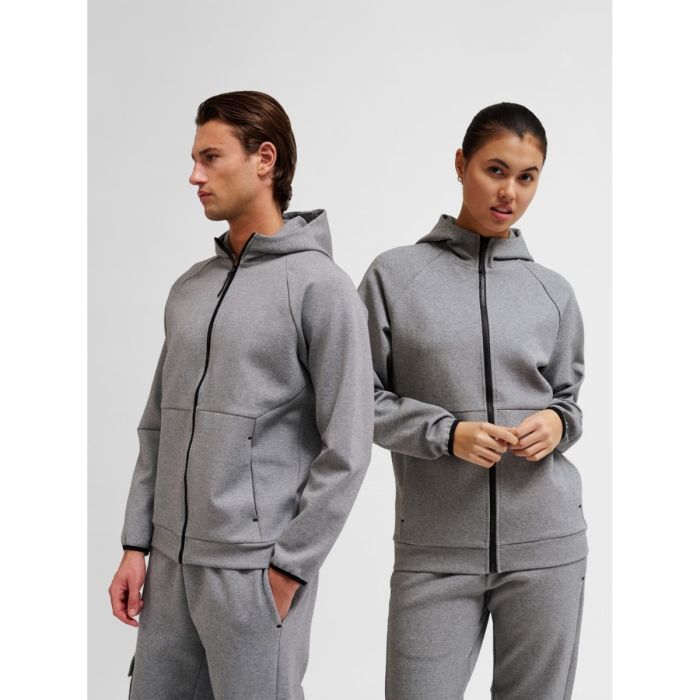 Hummel Unisex Trøjer Tech Fleece Zip Hoodie Grå