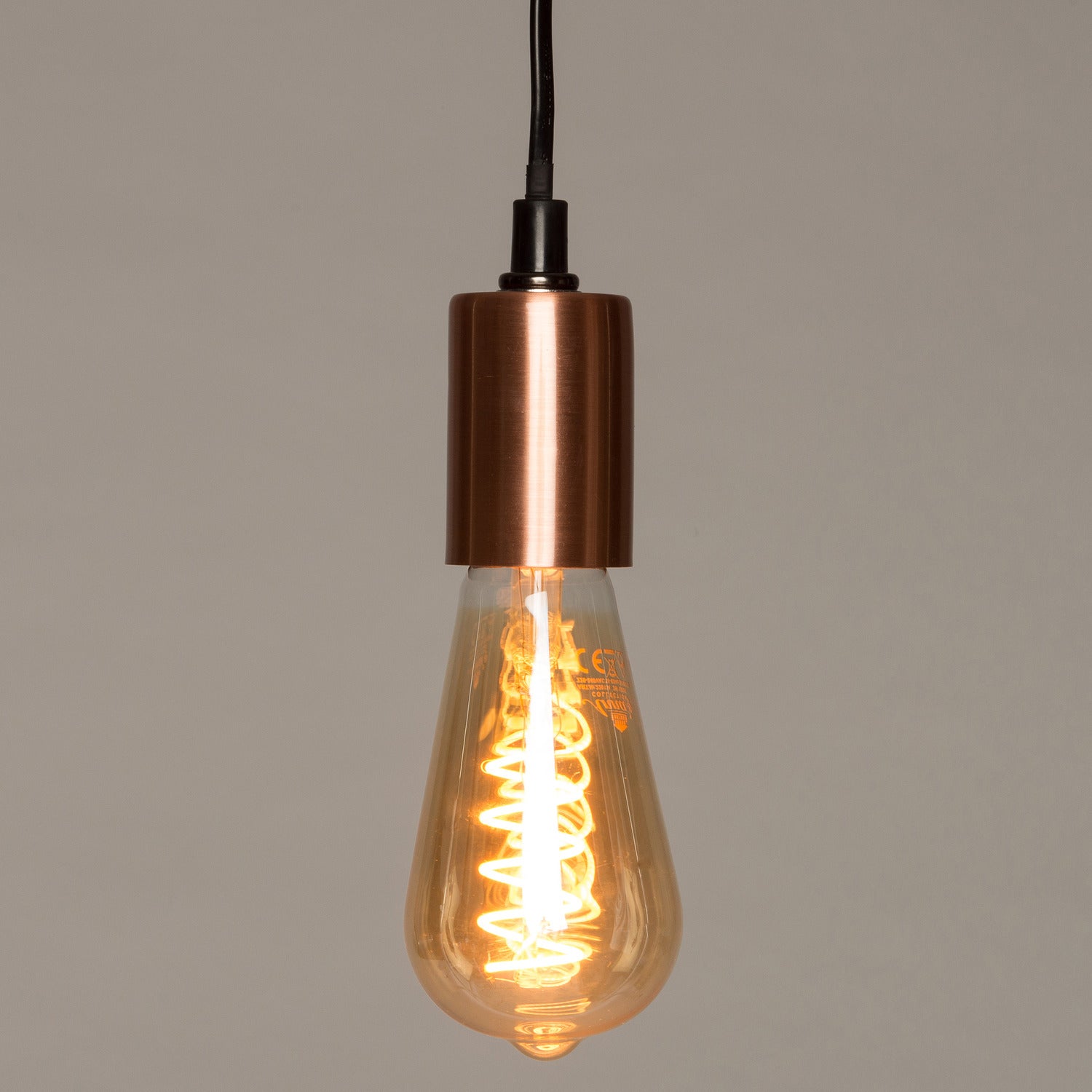 Hanglamp koper D 5,5 H 9 cm