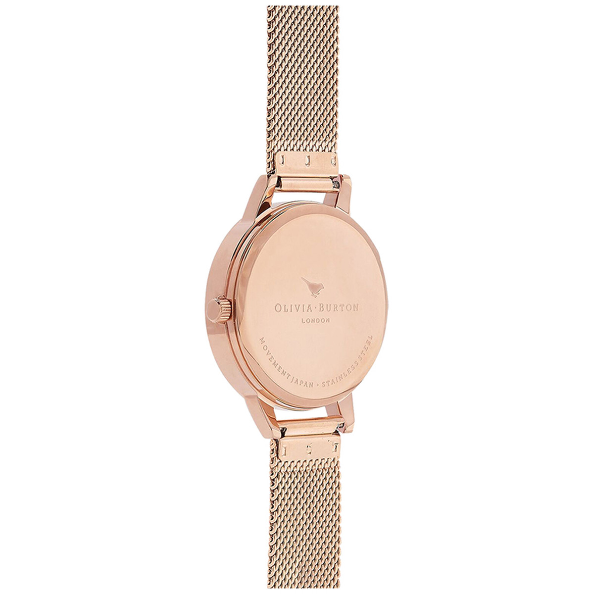 Montre Olivia Burton femme acier doré rose
