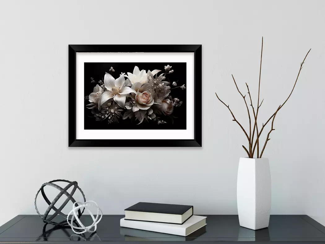 Wandbild 30 x 40 cm Crystel Flowers IV