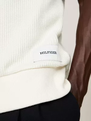 Colete Hilfiger Monotype em malha waffle