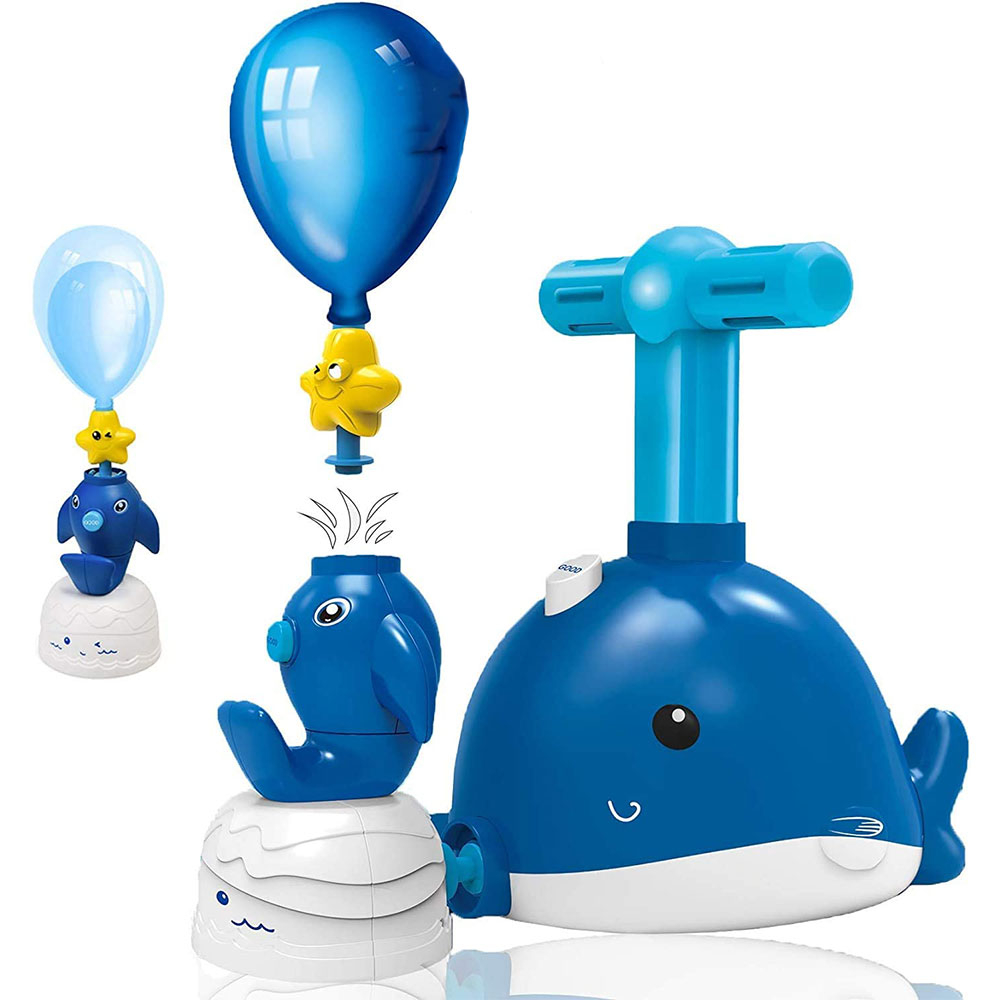 (23-tlg. Set) Lustige Kinder Ballon Launcher Luftpumpe Erziehungs Wissenschaft Antriebskraft   Ballone - Blau