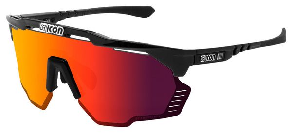 Lunettes Scicon Aeroshade Kunken Noir Brillant / Rouge Miroir