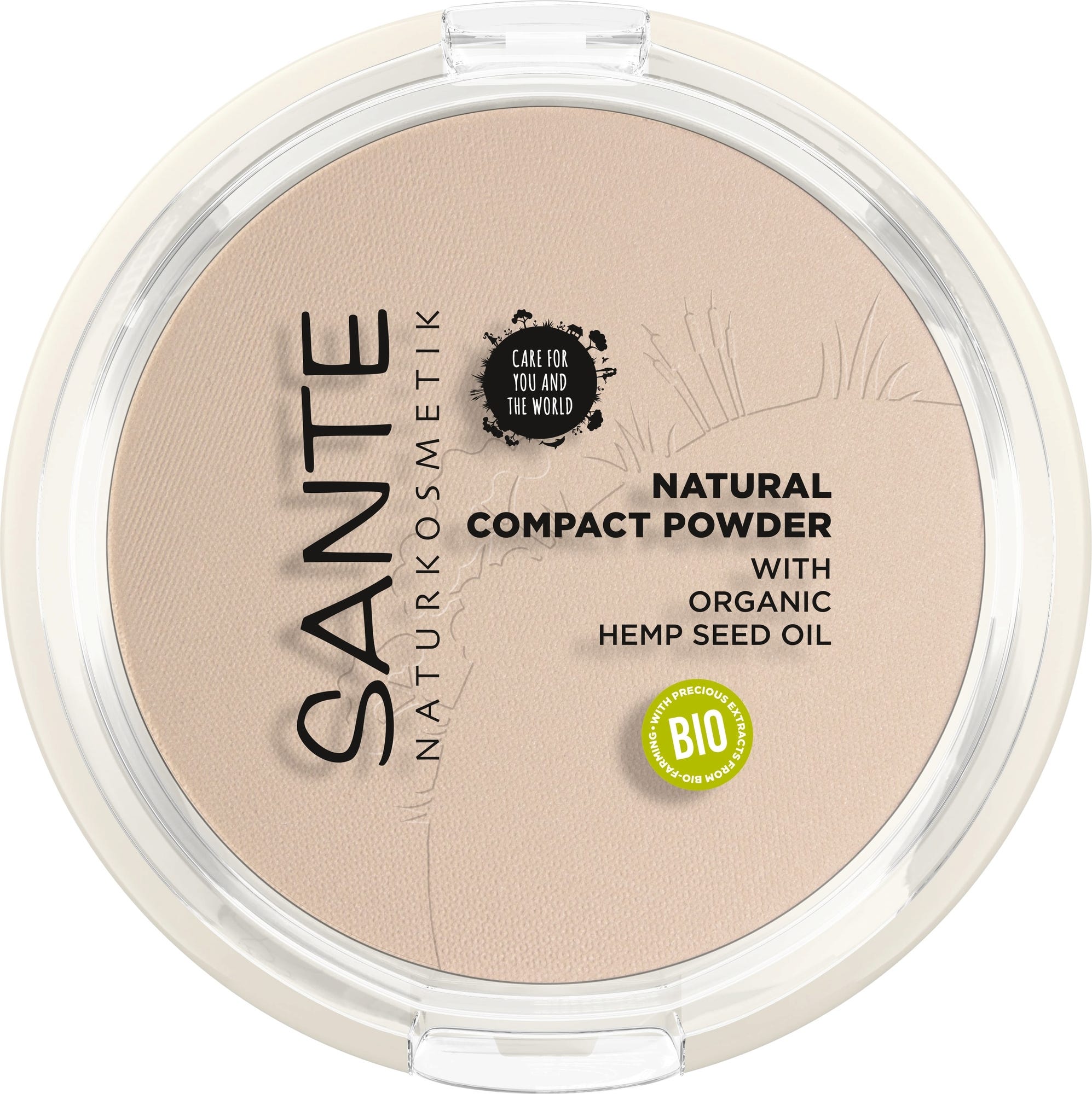 Santé naturally.  Natural Compact Powder, 01 Cool Ivory (9 g)