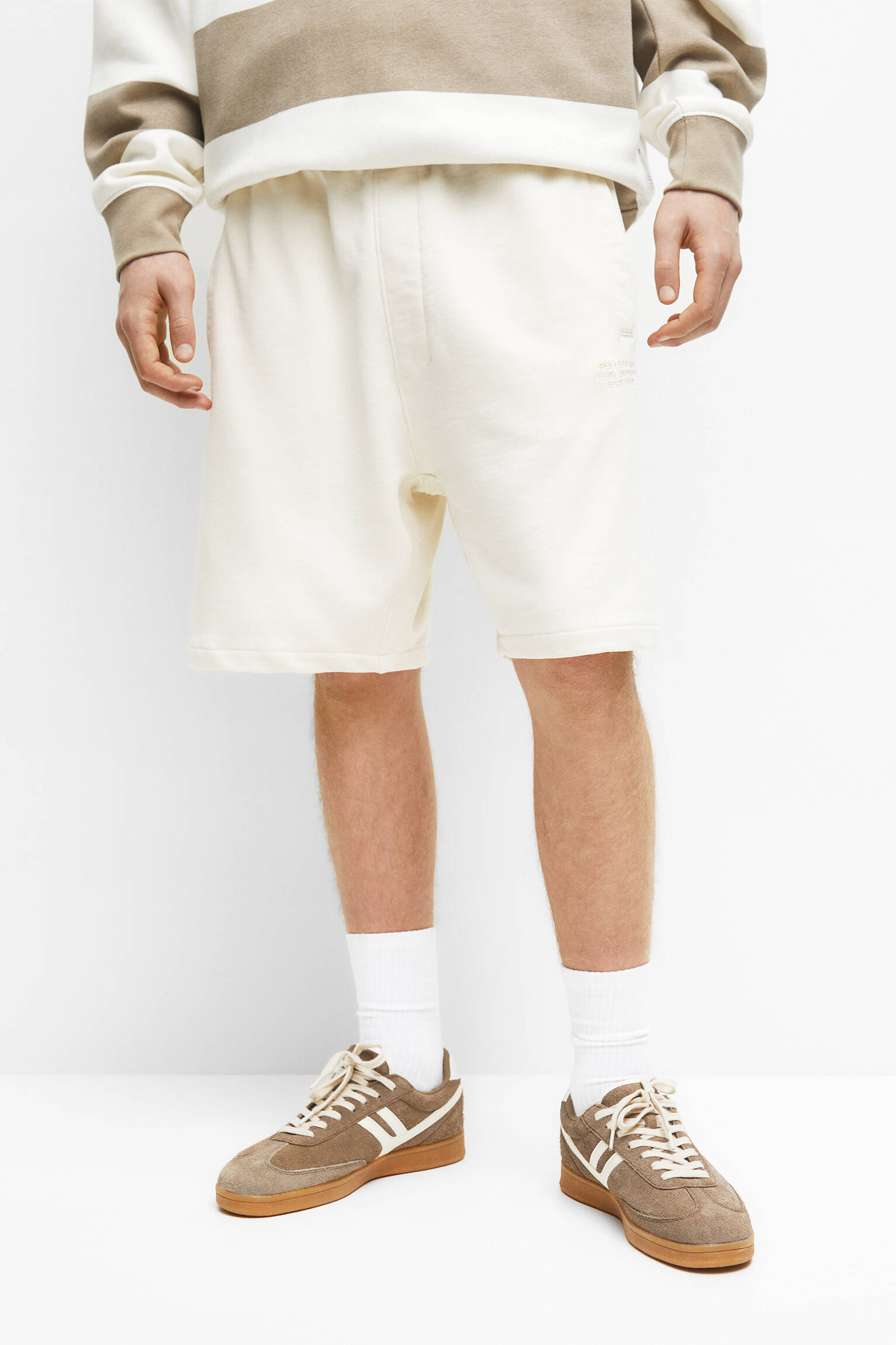 CALÇA BERMUDA JOGGER - Cru