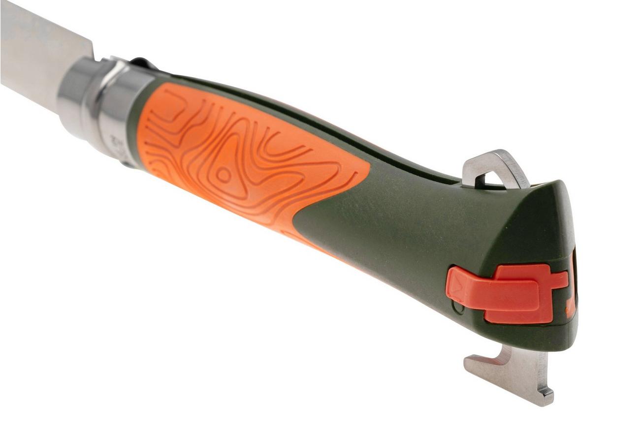 Opinel No. 12 Explore 002454 Orange, bushcraft zakmes met tekentang