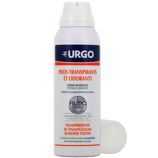 Urgo crème mousse rééquilibrante : transpiration des pieds