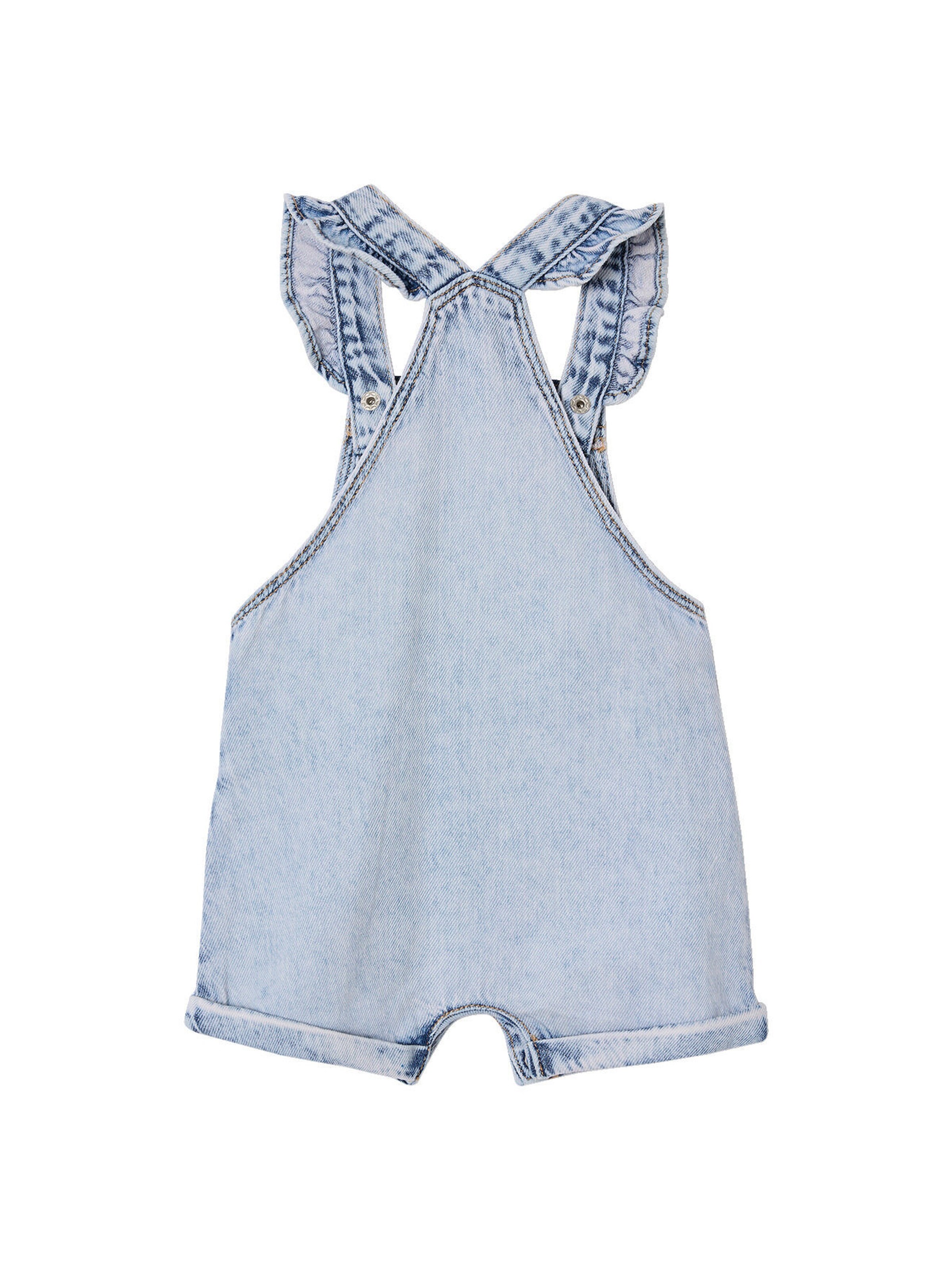 Vertbaudet Baby Latzhose aus Light-Denim gebleicht