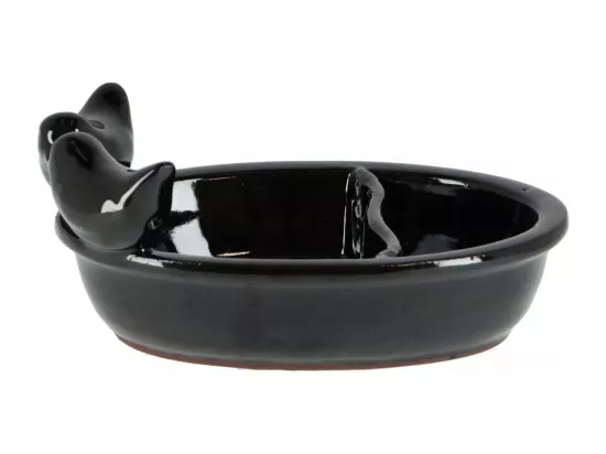 Bain oiseau en terre cuite noire Oiseaux