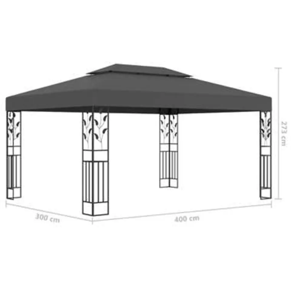 vidaXL - Tuinhuisje - Antraciet - Stof