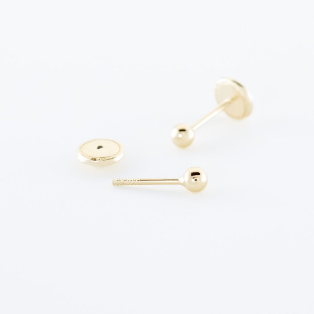 Boucles D'oreilles Puces Or Jaune Fidelia