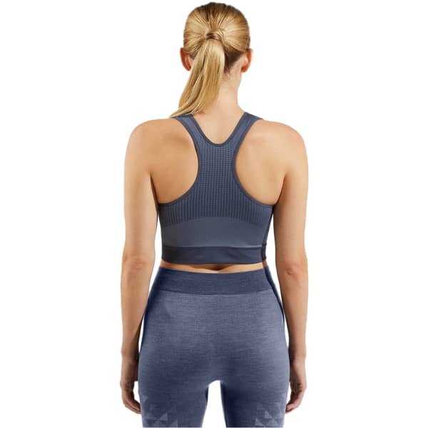 Brassière trail ODLO SEAMLESS HIGH SPORT BRA INDIA INK/FOLKSTONE GRAY