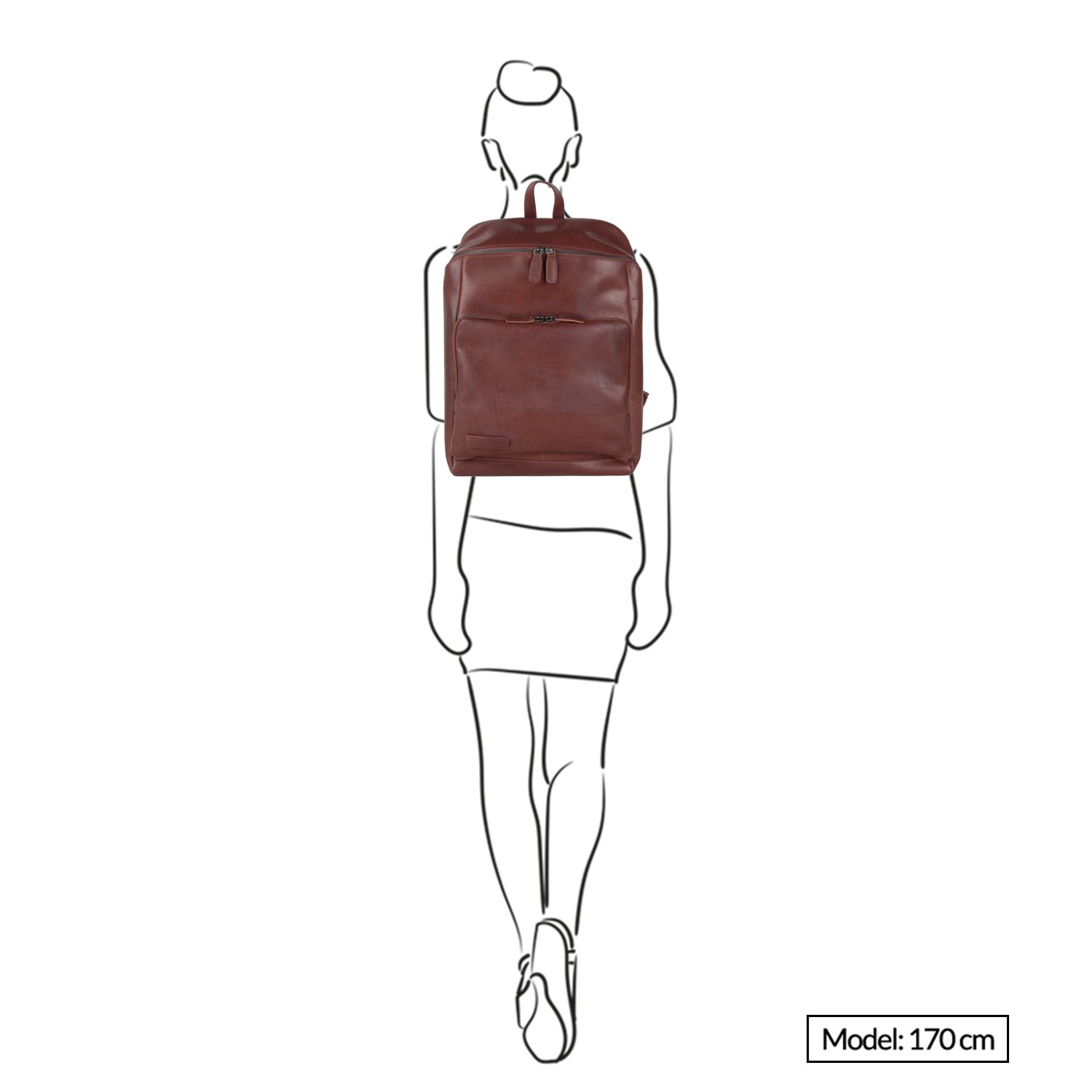 Plevier Amaril Laptoprugzak 15.6'' cognac
